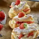 eclair, strawberrycake, strawberries