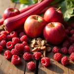 Assortiment de fruits rouges colorés sur une table en bois