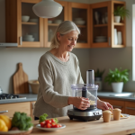 Femme d'âge moyen préparant des ingrédients en cuisine