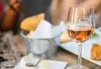clear wine glass on table