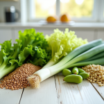 Variété de légumes frais sur table en cuisine